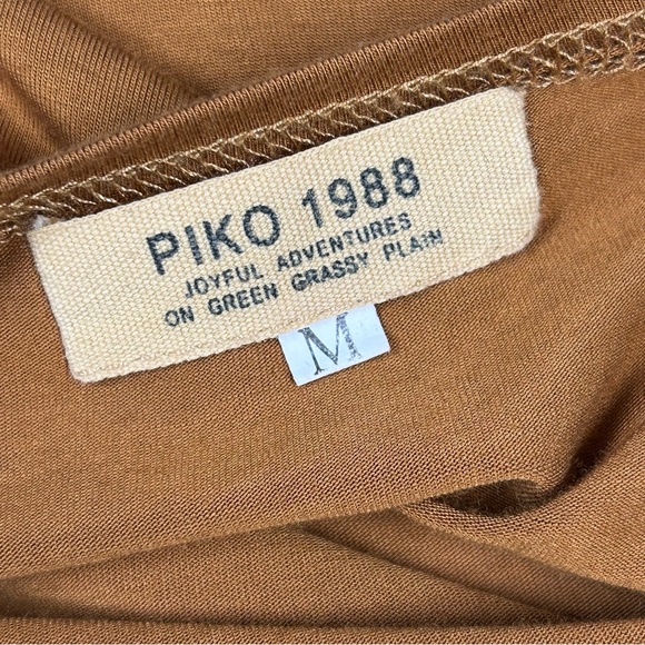 PIKO 1988 Womens Bamboo Tunic Top Size M Dolman Sleeve Round Neck Boho Neutral - Picture 4 of 9